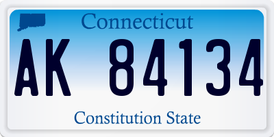 CT license plate AK84134