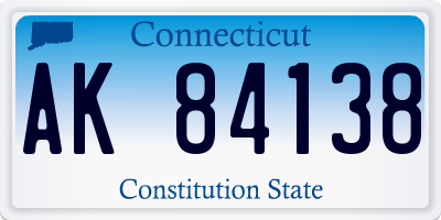 CT license plate AK84138
