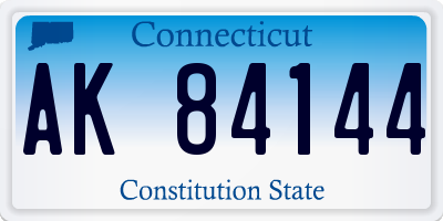CT license plate AK84144