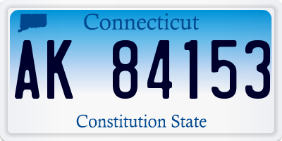 CT license plate AK84153