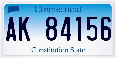 CT license plate AK84156