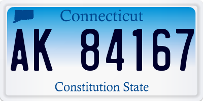 CT license plate AK84167