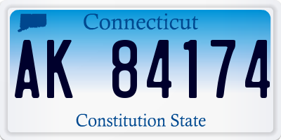 CT license plate AK84174