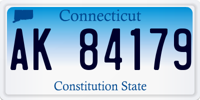 CT license plate AK84179