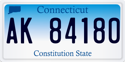 CT license plate AK84180