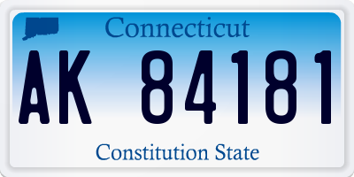 CT license plate AK84181