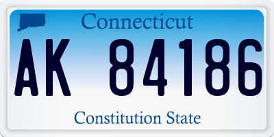 CT license plate AK84186