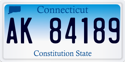 CT license plate AK84189