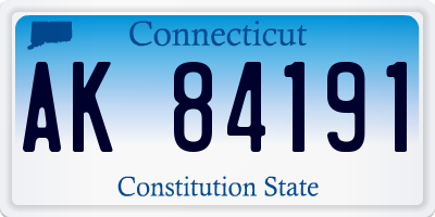 CT license plate AK84191
