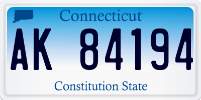 CT license plate AK84194