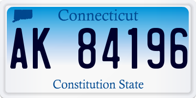 CT license plate AK84196