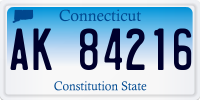 CT license plate AK84216