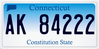 CT license plate AK84222