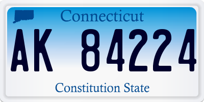 CT license plate AK84224