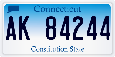 CT license plate AK84244