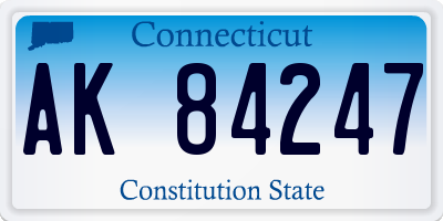 CT license plate AK84247