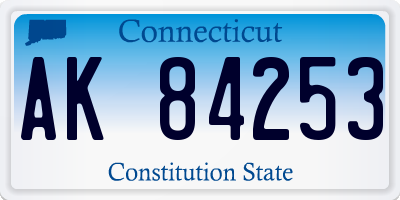 CT license plate AK84253