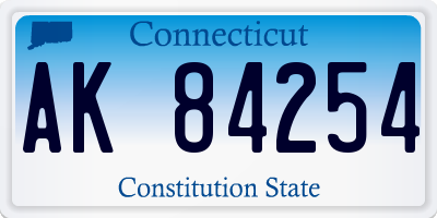 CT license plate AK84254