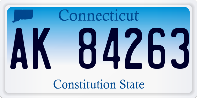 CT license plate AK84263