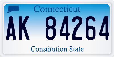 CT license plate AK84264