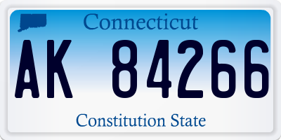 CT license plate AK84266