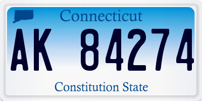 CT license plate AK84274