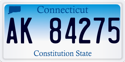 CT license plate AK84275