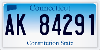 CT license plate AK84291
