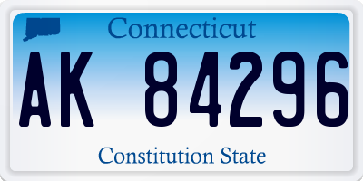 CT license plate AK84296