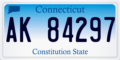 CT license plate AK84297