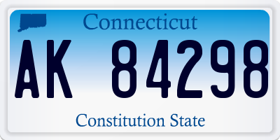 CT license plate AK84298