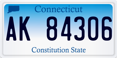 CT license plate AK84306