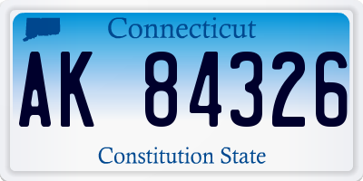 CT license plate AK84326