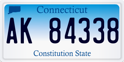 CT license plate AK84338