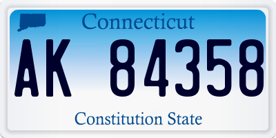 CT license plate AK84358
