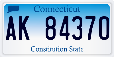 CT license plate AK84370