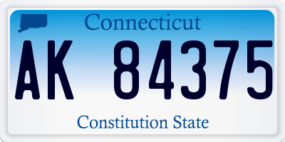 CT license plate AK84375