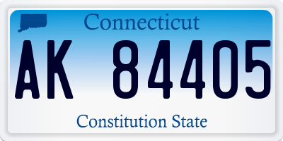CT license plate AK84405