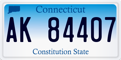CT license plate AK84407