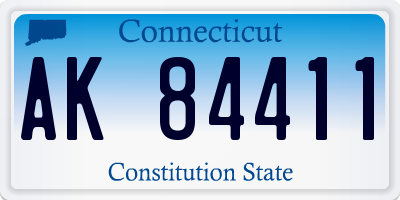 CT license plate AK84411