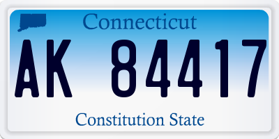 CT license plate AK84417