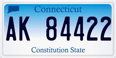 CT license plate AK84422