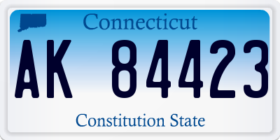 CT license plate AK84423