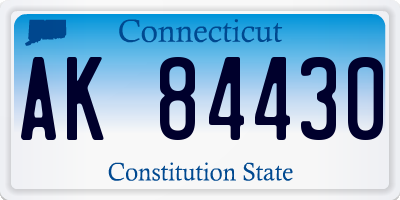 CT license plate AK84430