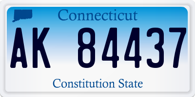 CT license plate AK84437