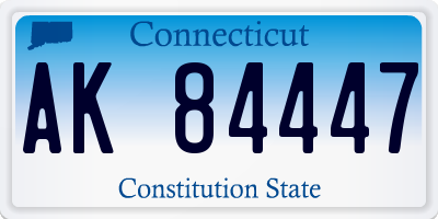 CT license plate AK84447