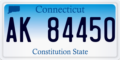 CT license plate AK84450