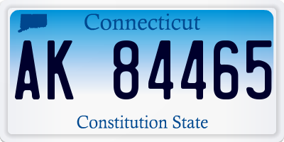 CT license plate AK84465