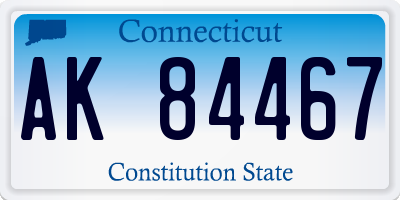 CT license plate AK84467