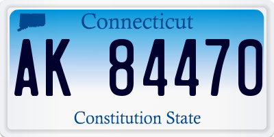 CT license plate AK84470